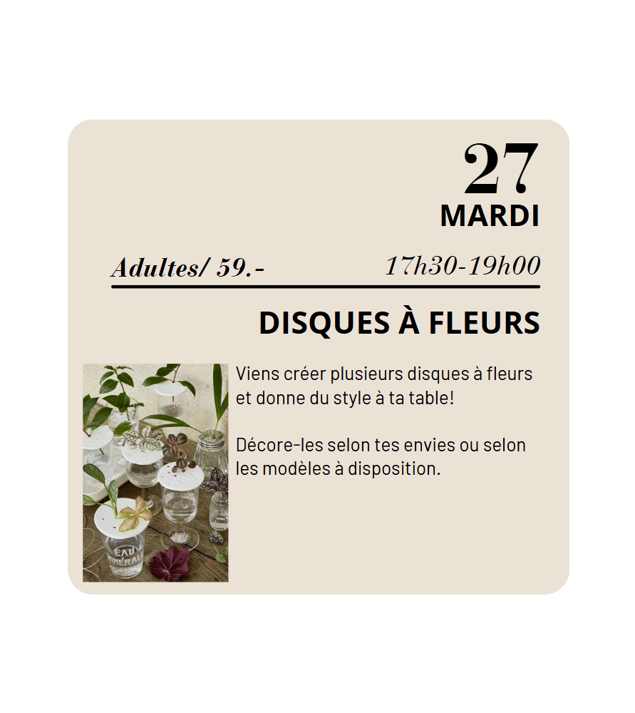 MAI - Disques à fleurs MAI - Disques à fleurs