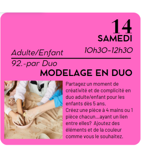 JUIN - Modelage en Duo
