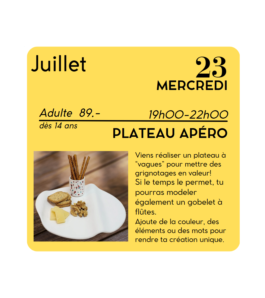 JUILLET - Plateau Apéro