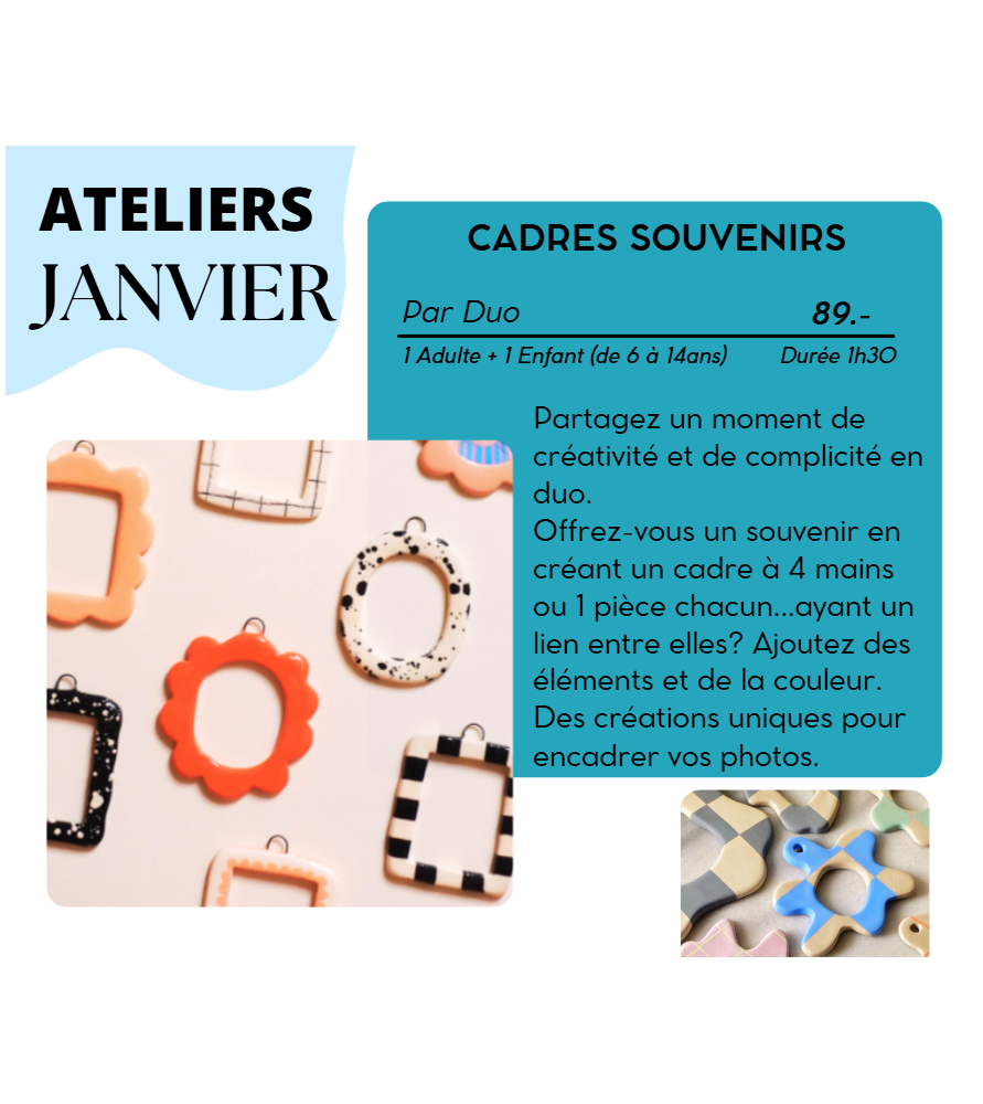 JANVIER - Cadres souvenirs en Duo JANVIER - Cadres souvenirs en Duo