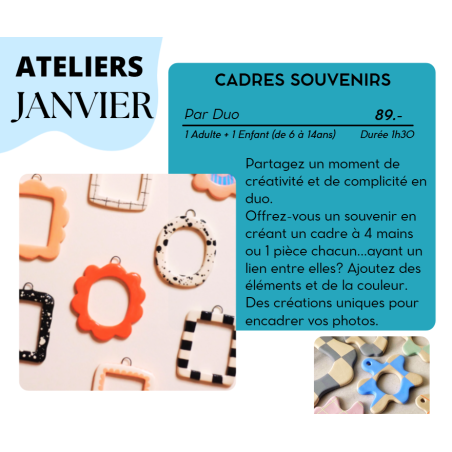 JANVIER - Cadres souvenirs en Duo