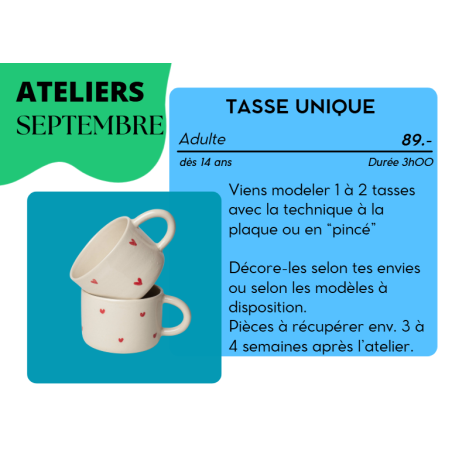 SEPTEMBRE - 2 Tasses uniques