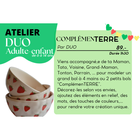 Atelier DUO Adulte-enfant