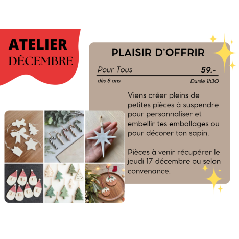 DÉCEMBRE - Plaisir d'offrir