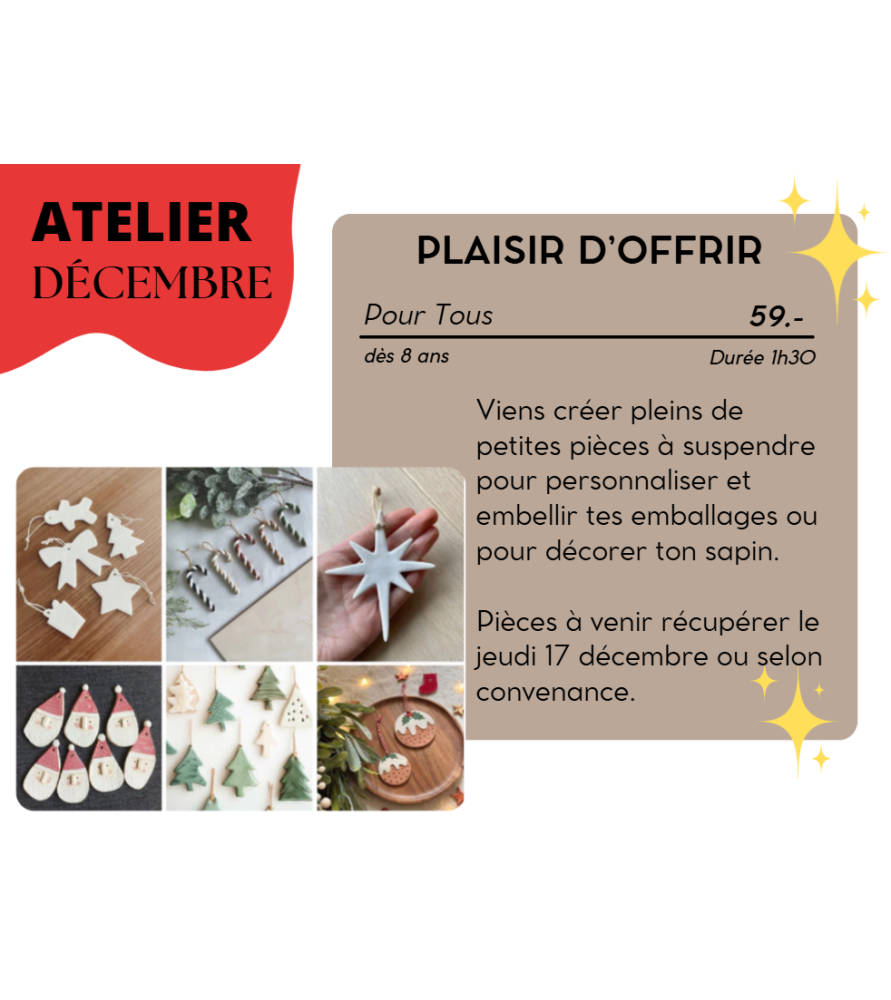 DÉCEMBRE - Plaisir d'offrir