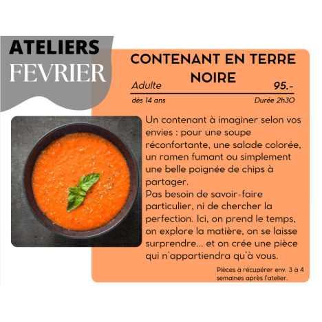 Contenant en terre noire