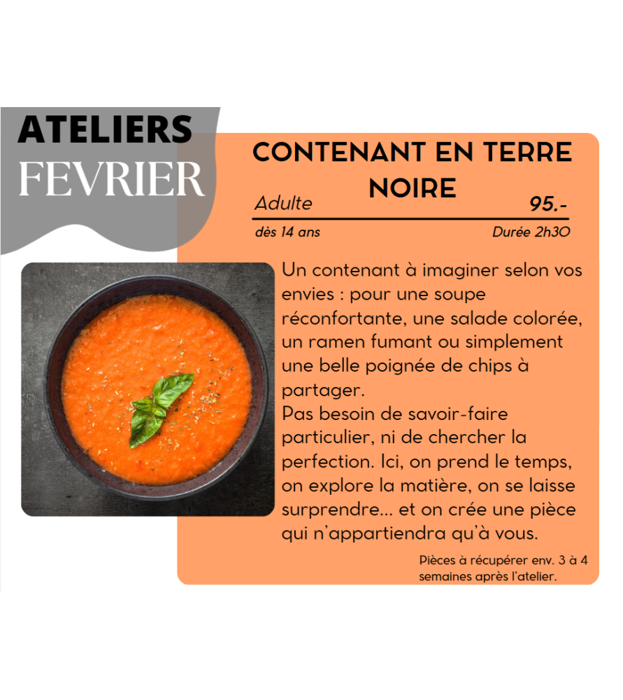 Contenant en terre noire